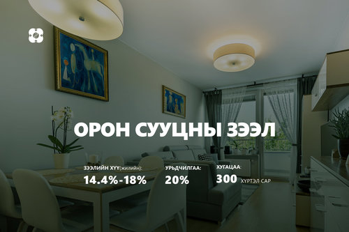 Орон сууцны зээлийг илүү таатай нөхцөлөөр аваарай